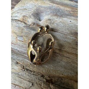 Carolyn Pollack Relios Loving Family Of 4 Pendant 925 Sterling Silver 8.58g